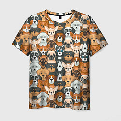 Мужская футболка Мультяшные собачки