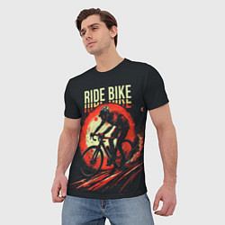 Футболка мужская Ride bike, цвет: 3D-принт — фото 2