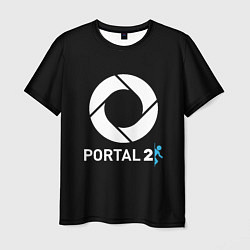 Мужская футболка Portal2 logo game