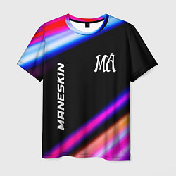 Мужская футболка Maneskin neon rock lights