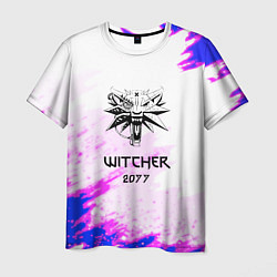 Мужская футболка The Witcher colors neon