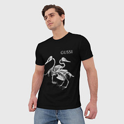 Футболка мужская Gussi - two skeletons of a goose, цвет: 3D-принт — фото 2
