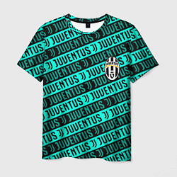 Футболка мужская Juventus pattern logo steel, цвет: 3D-принт