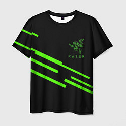 Мужская футболка Razer line green