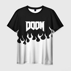 Мужская футболка Doom fire white