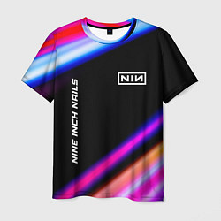 Мужская футболка Nine Inch Nails neon rock lights