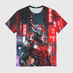 Футболка мужская Бронированный красный киборг, цвет: 3D-принт