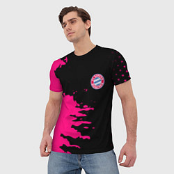 Футболка мужская Бавария Мюнхен краски, цвет: 3D-принт — фото 2