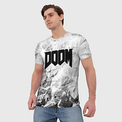 Футболка мужская Doom white graphite, цвет: 3D-принт — фото 2