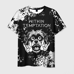 Мужская футболка Within Temptation рок пес
