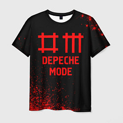 Мужская футболка Depeche Mode - red gradient