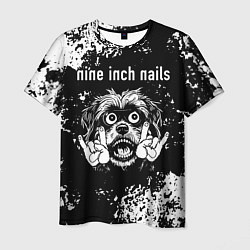 Мужская футболка Nine Inch Nails рок пес