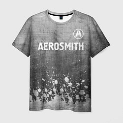 Мужская футболка Aerosmith - grey gradient посередине