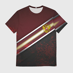 Футболка мужская Сталь Россия текстура, цвет: 3D-принт