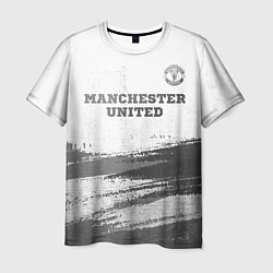 Мужская футболка Manchester United - white gradient посередине