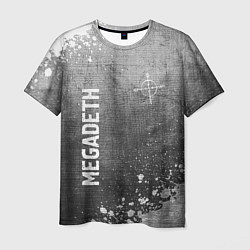 Футболка мужская Megadeth - grey gradient вертикально, цвет: 3D-принт
