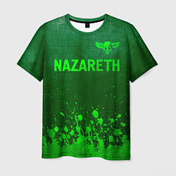 Футболка мужская Nazareth - green gradient посередине, цвет: 3D-принт