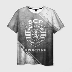 Мужская футболка Sporting - grey gradient