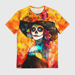 Футболка мужская Катрина в черной шляпе, цвет: 3D-принт