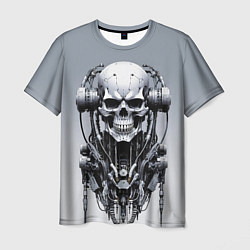 Футболка мужская Cool cyber skull - ai art fantasy, цвет: 3D-принт