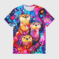 Мужская футболка Три выдры