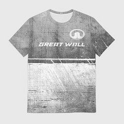 Мужская футболка Great Wall - grey gradient посередине