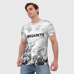 Футболка мужская Megadeth white graphite, цвет: 3D-принт — фото 2