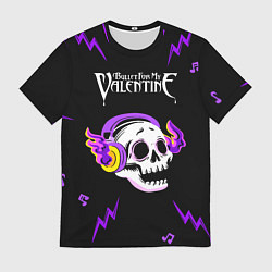 Мужская футболка Bullet For My Valentine неоновый череп