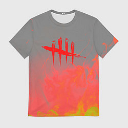 Мужская футболка Dead by Daylight logo fire