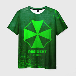 Мужская футболка Resident Evil - green gradient