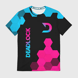 Мужская футболка Deadlock - neon gradient вертикально