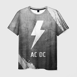 Футболка мужская AC DC - grey gradient, цвет: 3D-принт