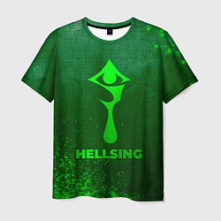 Мужская футболка Hellsing - green gradient