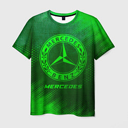 Мужская футболка Mercedes - green gradient