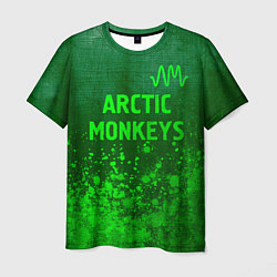 Мужская футболка Arctic Monkeys - green gradient посередине