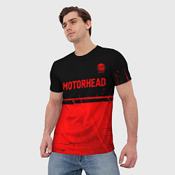 Футболка мужская Motorhead - red gradient посередине, цвет: 3D-принт — фото 2