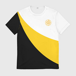 Мужская футболка Сокрушу пред ним врагов его малый желтый КЦК Никол