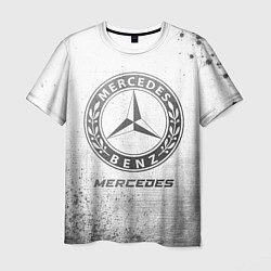 Мужская футболка Mercedes - white gradient