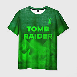 Мужская футболка Tomb Raider - green gradient посередине