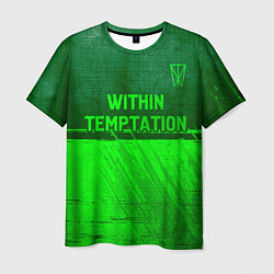 Футболка мужская Within Temptation - green gradient посередине, цвет: 3D-принт