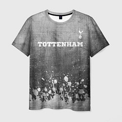 Мужская футболка Tottenham - grey gradient посередине