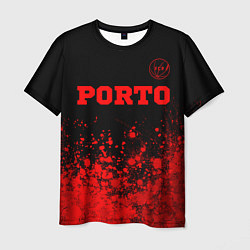 Мужская футболка Porto - red gradient посередине