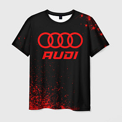 Мужская футболка Audi - red gradient