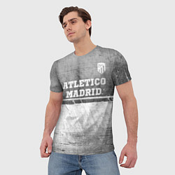 Футболка мужская Atletico Madrid - grey gradient посередине, цвет: 3D-принт — фото 2