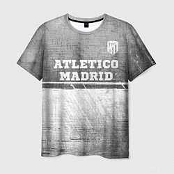 Мужская футболка Atletico Madrid - grey gradient посередине