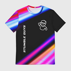 Футболка мужская Stumble Guys speed game lights, цвет: 3D-принт