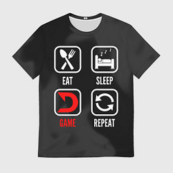 Мужская футболка Eat, sleep, Deadlock, repeat