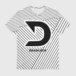 Мужская футболка Символ Deadlock на светлом фоне с полосами