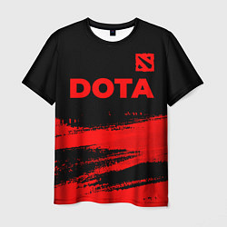 Мужская футболка Dota - red gradient посередине