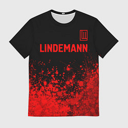 Мужская футболка Lindemann - red gradient посередине
